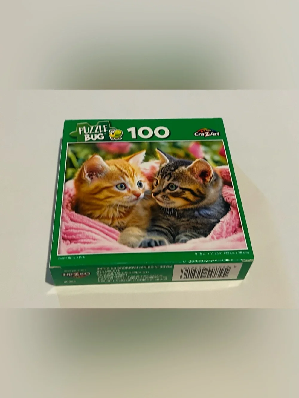 New “Cozy Kittens in Pink” Puzzle 100 Pieces 8.75” x 11.25” Puzzlebug  Cra-Z-Art